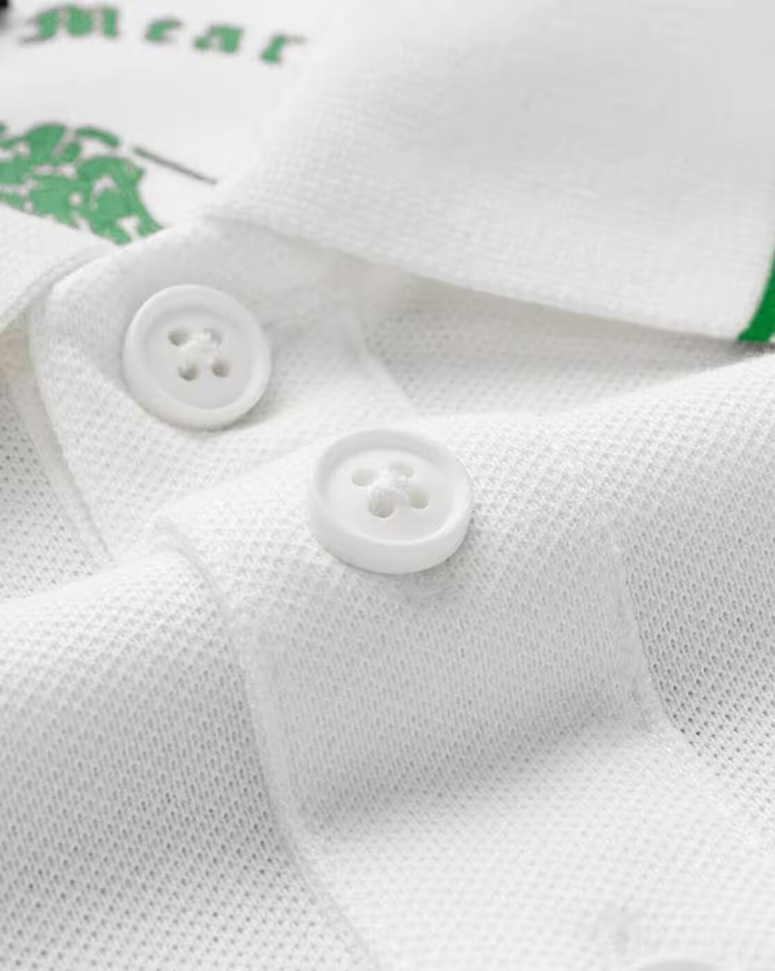 Men’s Polo T Shirt with Green Trim and Embroidered Polo Player Logo - XPTST