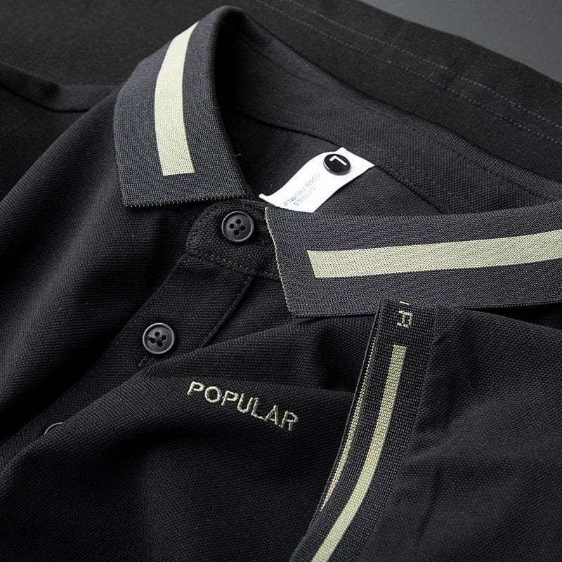 Men's  Polo T-Shirt with Stylish Contrast Collar
