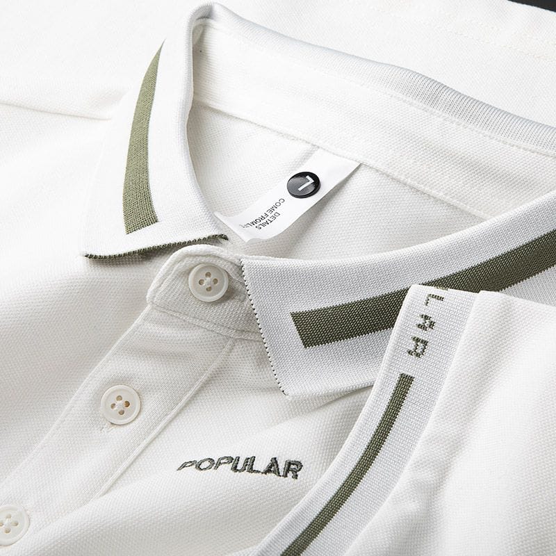 Men's  Polo T-Shirt with Stylish Contrast Collar