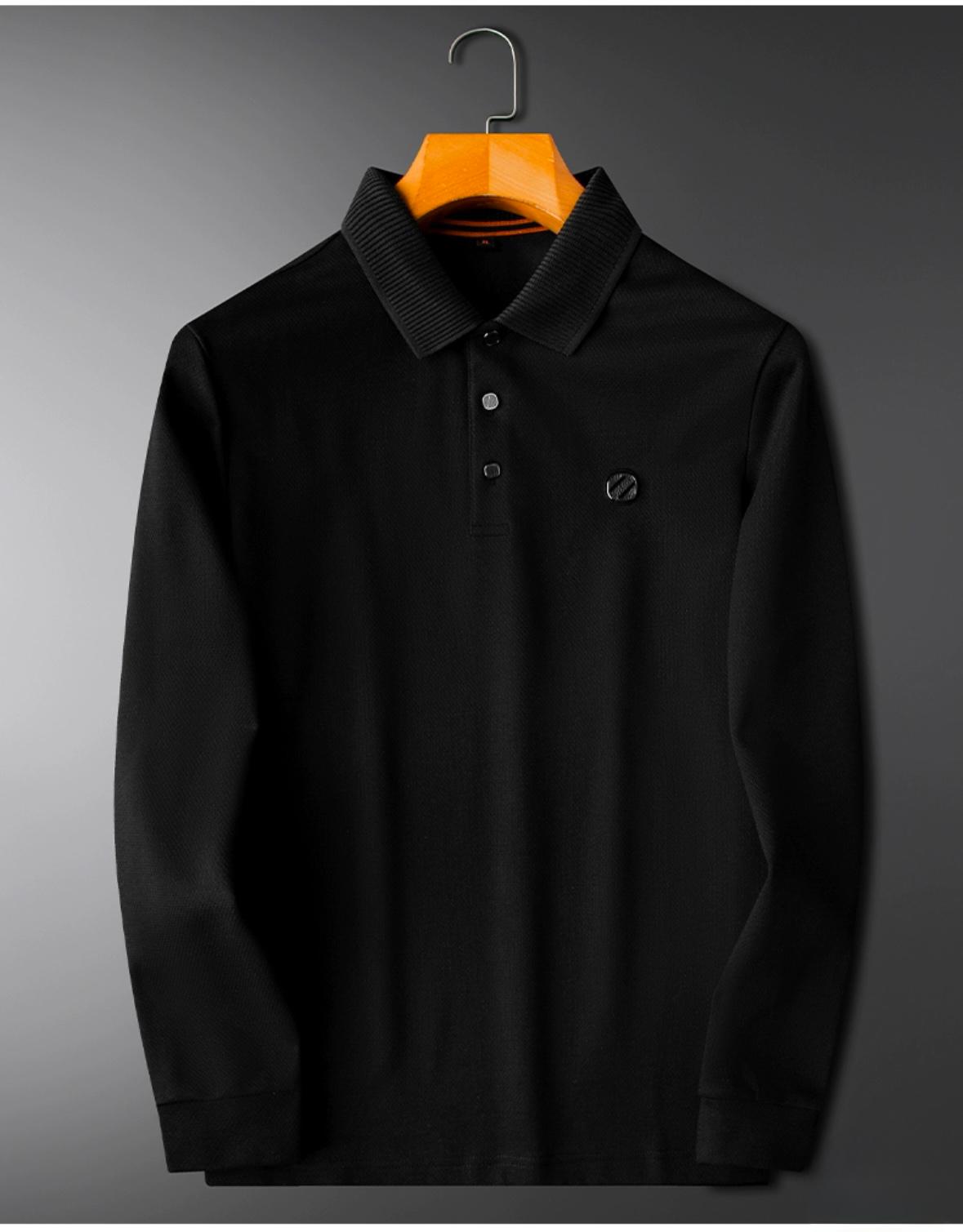 Heritage Luxe Long-Sleeve Polo T-Shirt