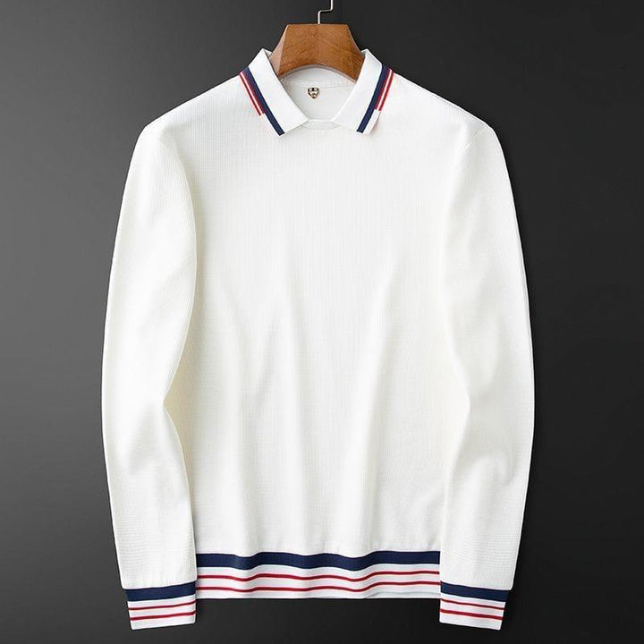 Modern Fit Polo with Retro Red & Navy Accents