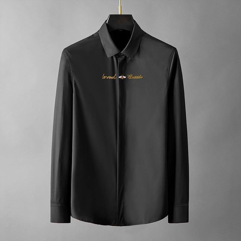 Men's Black Premium Shirt with Loved Guest Golden Embroidery