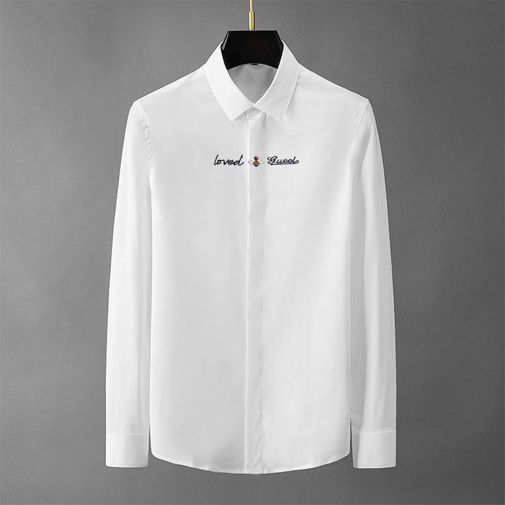 Men's Black Premium Shirt with Loved Guest Golden Embroidery