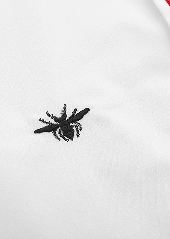 Urban Classic Red Stripe & Bee Embroidery Shirt