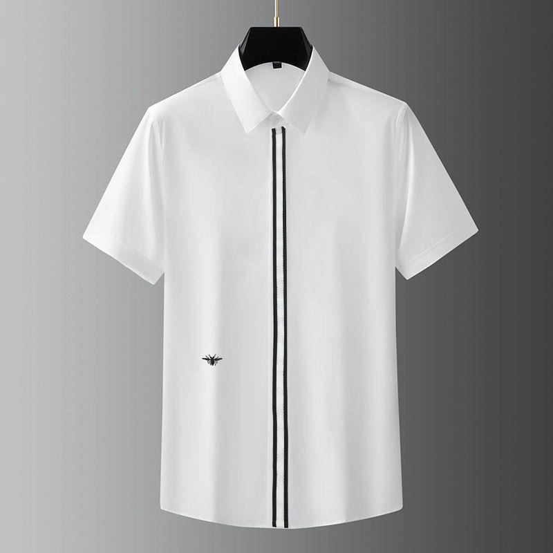 Elite Streetwear Vertical Stripe & Bee Embroidery Shirt